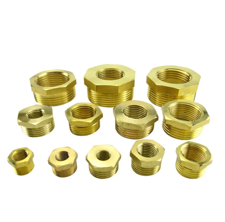 

Brass Hex Bushing Reducer Pipe Fitting 1/8 1/4 3/8 1/2 3/4 F to M Threaded Reducing Copper Water Gas Adapter Coupler Connector