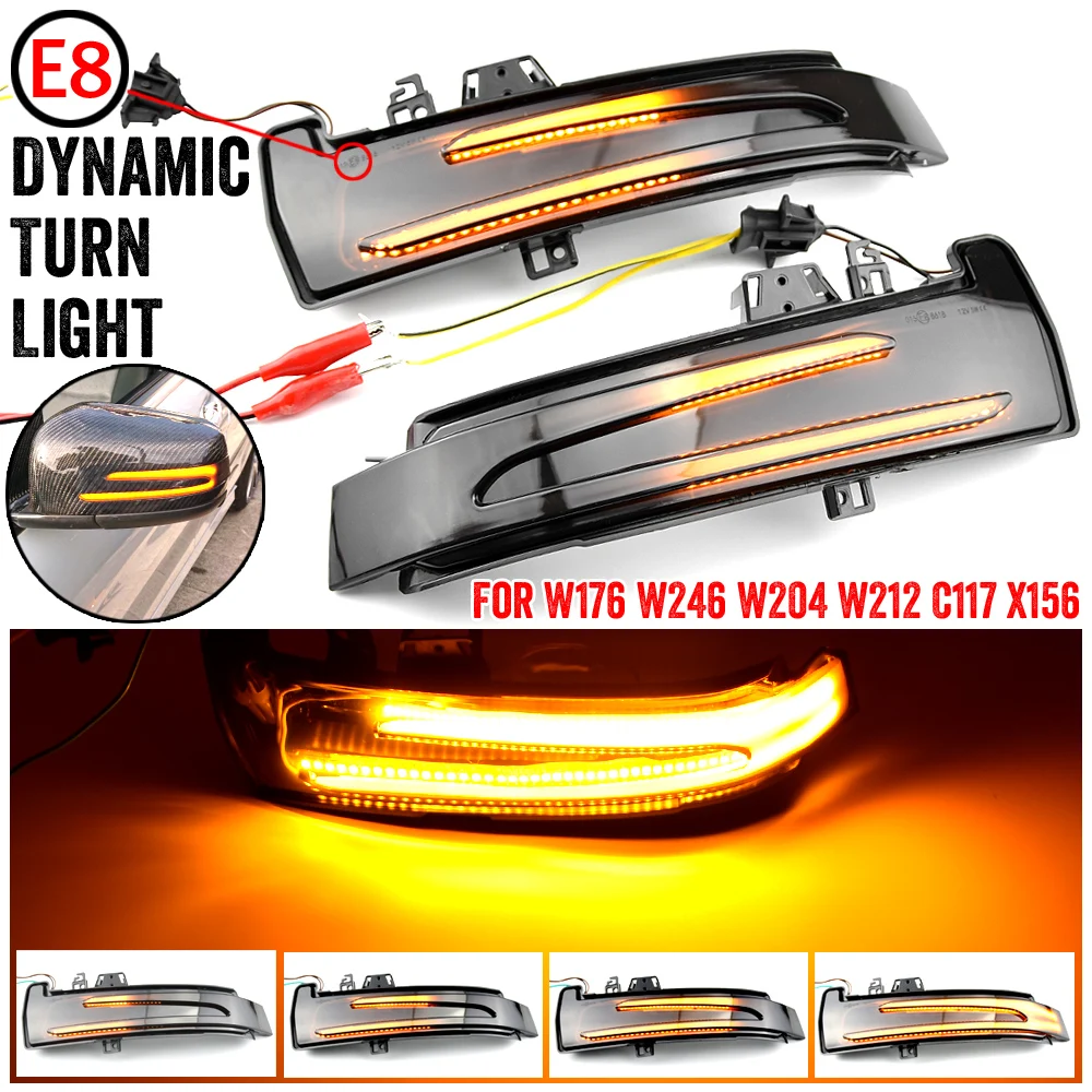 Dynamic Led Turn Signal Rearview Mirror Indicator Blinker Light For Mercedes Benz W204 W176 W212 CLA A B C E S GLA GLK CLS Class