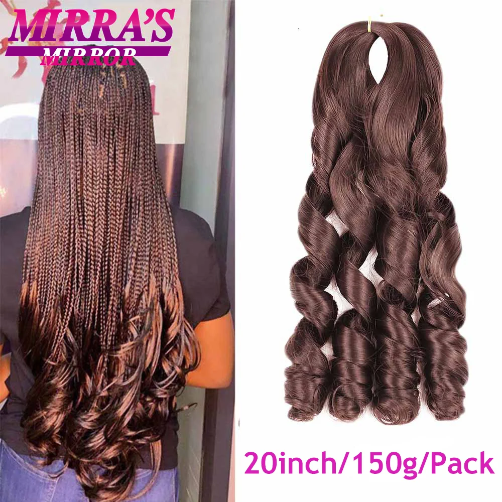 Mirra's Mirror – Extensions de cheveux synthétiques, 20 pouces, 150 g/paquet, Loose Wave, pre-étirée, tresses au Crochet