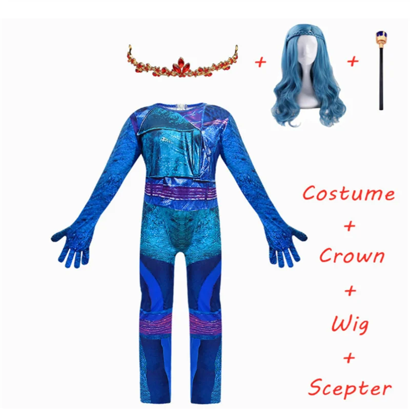 Costume de Cosplay pour enfants, Costume d'halloween pour filles et femmes, Costume de fête reine Audrey Evie, fantaisie 3