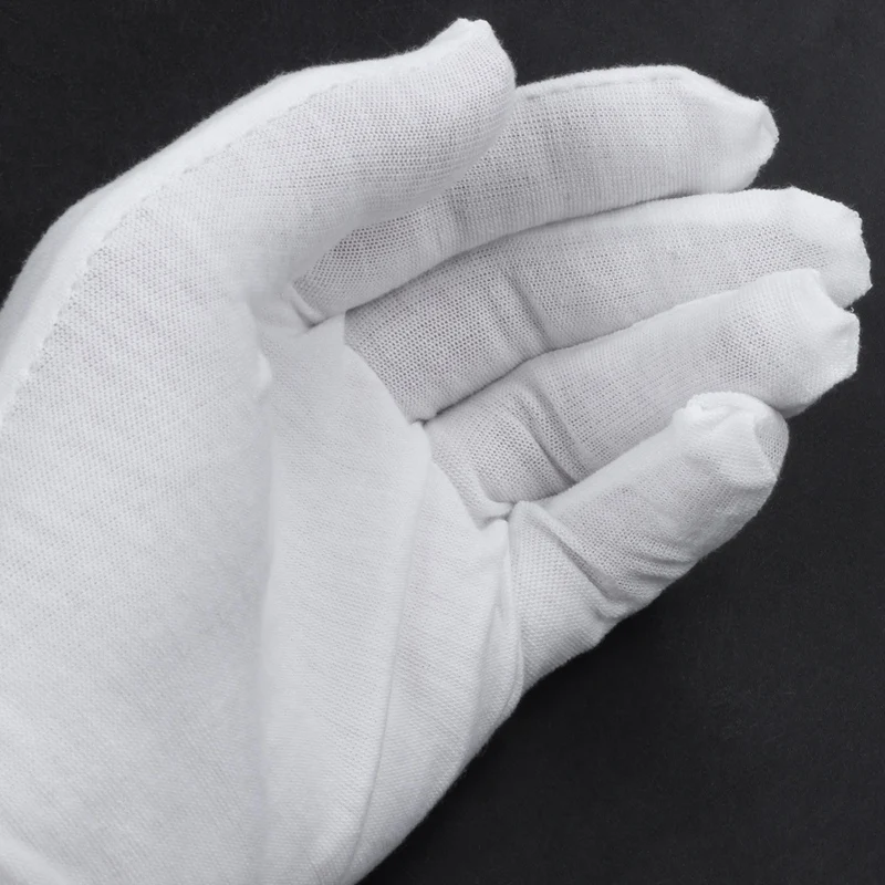 RISE-White Cotton Gloves Anti-static gloves Protective gloves for Housework Workers