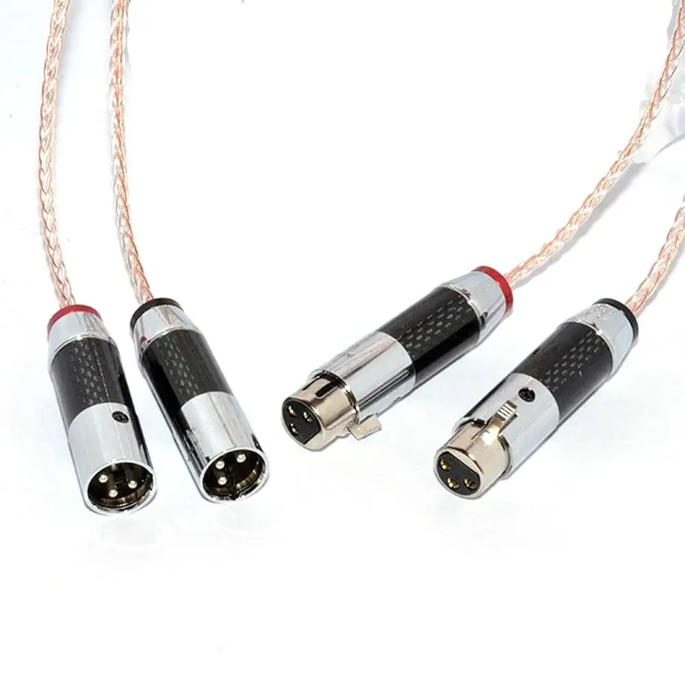 Thouliess Hi-End 8AG Silver Plated OCC Hifi Speaker Cable 8 cores Audio speaker Wire Carbon Fibe 3pins XLR Balanced cable