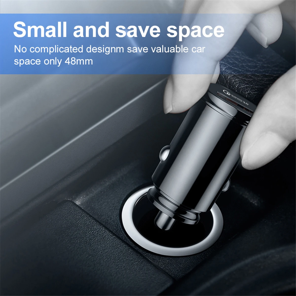 QC 3.0 Mini USB 18W Car Charger Socket Quick Charge Fast Charging Power Outlet Adapter For iPhone Xiaomi Mobile Phone Motorcycle