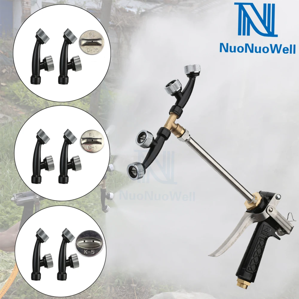 

NuoNuoWell High Pressure Garden Spray Gun Fruit Tree Orchard Pesticide Sprayer Fan-Shaped Agricultural Fine Atomizing Nozzle