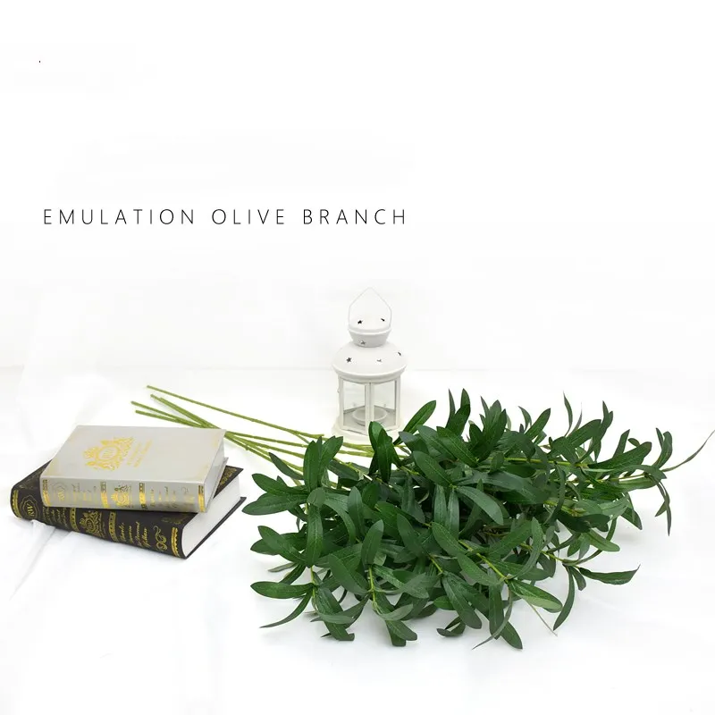 

Simulation Olive Branch 10 Forks Branch Leaf Simulation Plant DIY Home Wedding Party Decoration Free Shipping