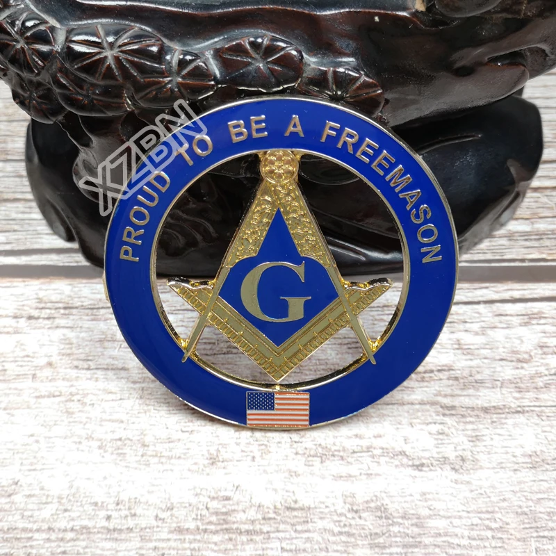 

Масонский автомобильный значок, эмблемы Mason Freemason BCM37 PROUD BE A FREEMASON, флаг США, 3 дюйма, изысканная технология покраски, личность