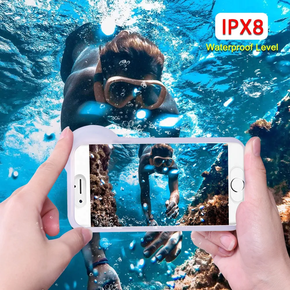 Mobile Phone Waterproof Case for iphone 14 pro Diving Cover Touch Screen Swimming Underwater Photography Sealing Bag Waterproof