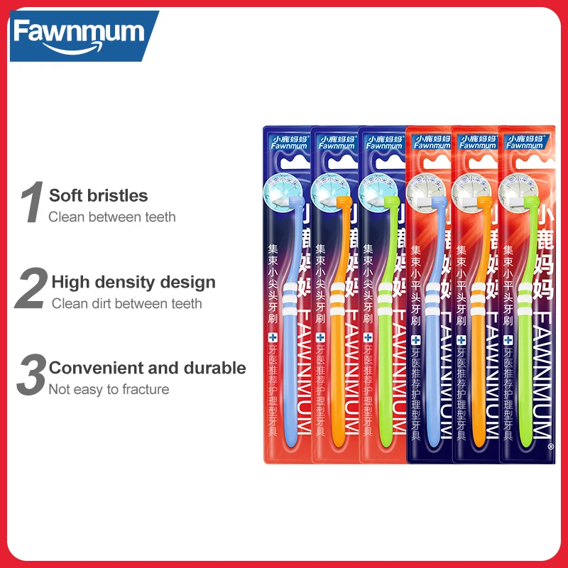 Fawnmum-cepillo de dientes de ortodoncia, cepillo de dientes puntiagudo para limpiar entre los dientes, cepillo de dientes, limpieza interdental,