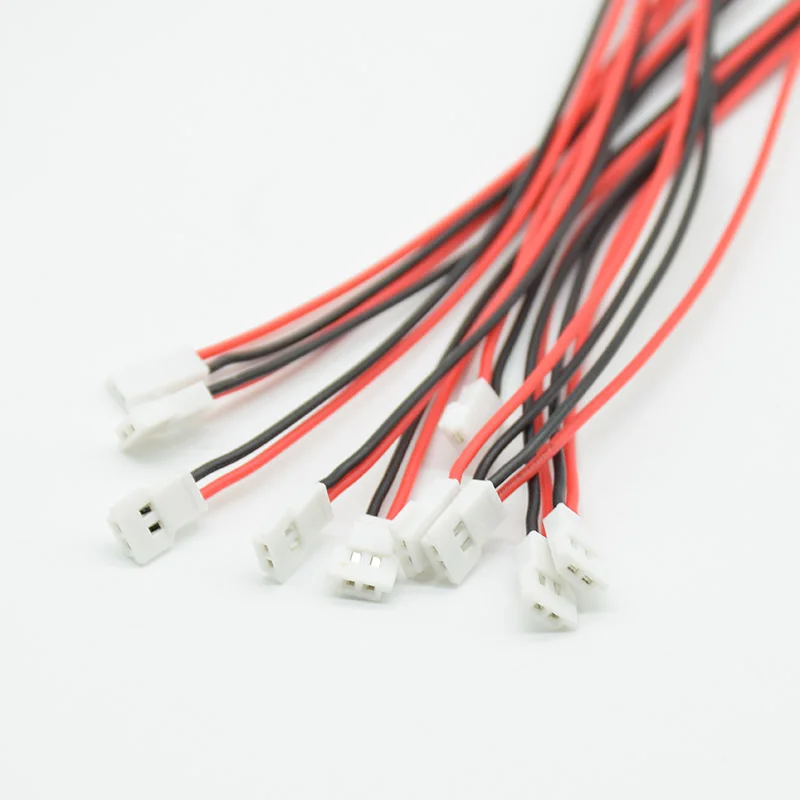 10pcs 15cm MX2.0mm Micro  Pitch 2.0  2P  Male Female Plug Connector With Wire Cables 150mm white