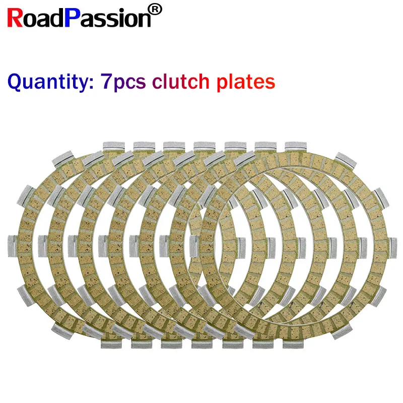 RoadPassion 7Pcs Motorcycle Accessories Clutch Friction Disc Plate Kit For SUZUKI DR350 SV400 GSX750 RGV250 Gamma