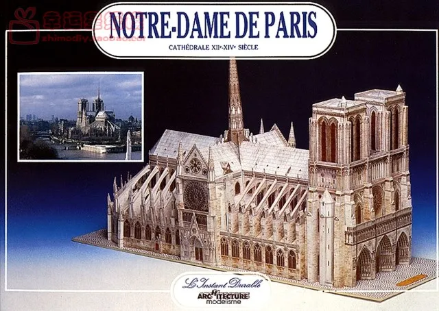 

Notre Dame Cathedral Building 3D Paper Model DIY Handmade