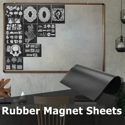 10pcs Rubber Single-sided Soft Magnet sheet 10pcs Die Stamp Storage Pockets Flexible For Portable Collect Stamps Cutting