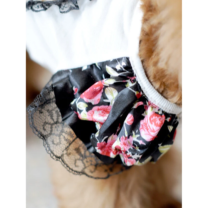 Pet Products Clothing For Dogs Puppy Pet Apparel Dog Clothes Lace Artificial Silk Bowknot Wedding Nations Wind Red Dog Dress