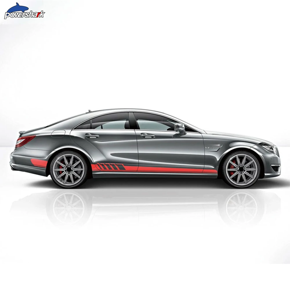 2 Pcs Edition 1 Door Side Stripes Skirt Sticker For Mercedes Benz CLS Class C257 C219 W219 C218 W218 X218 CLS63 AMG Accessories