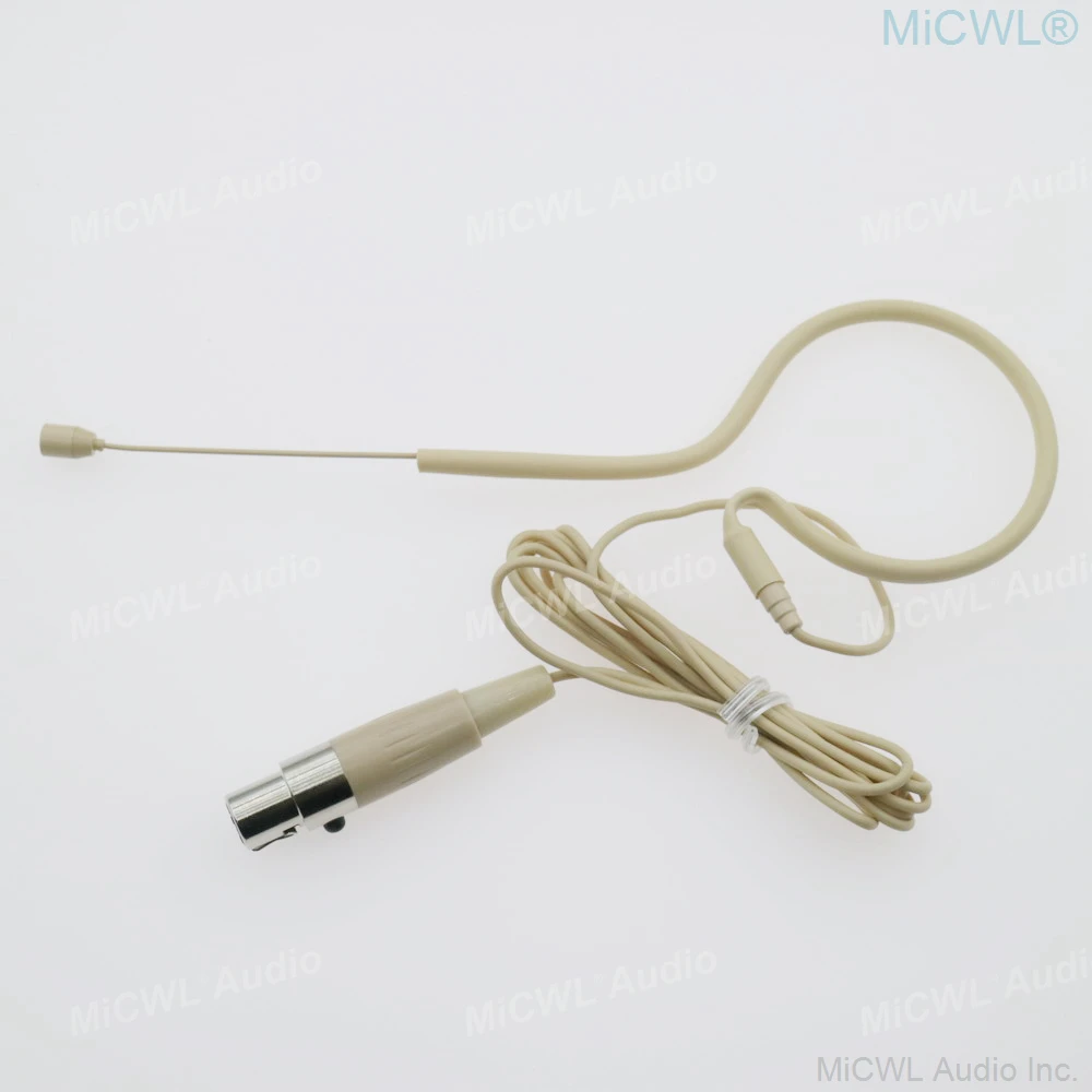 Beige Headset Single ear Microphone for Shure UR1 ULXD URD SLXD PGX QLXD Wireless HeadMic System mini TA4F