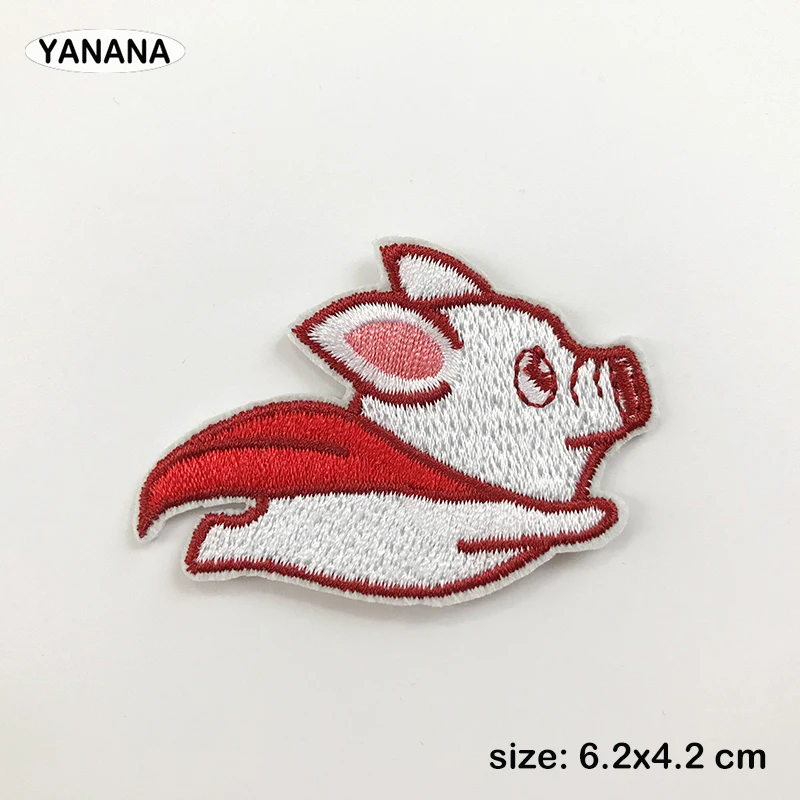 super pig  flying dog Patch Badges Embroidered Applique Sewing Iron On Badge Clothes Garment Apparel Accessories