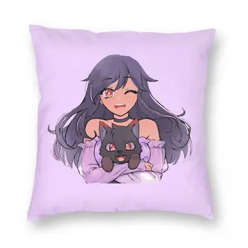 Aphmau 개 광장 베개 케이스 폴리 에스터 리넨 벨벳 크리 에이 티브 우편 장식 베개 케이스 홈 쿠션 커버 45x45