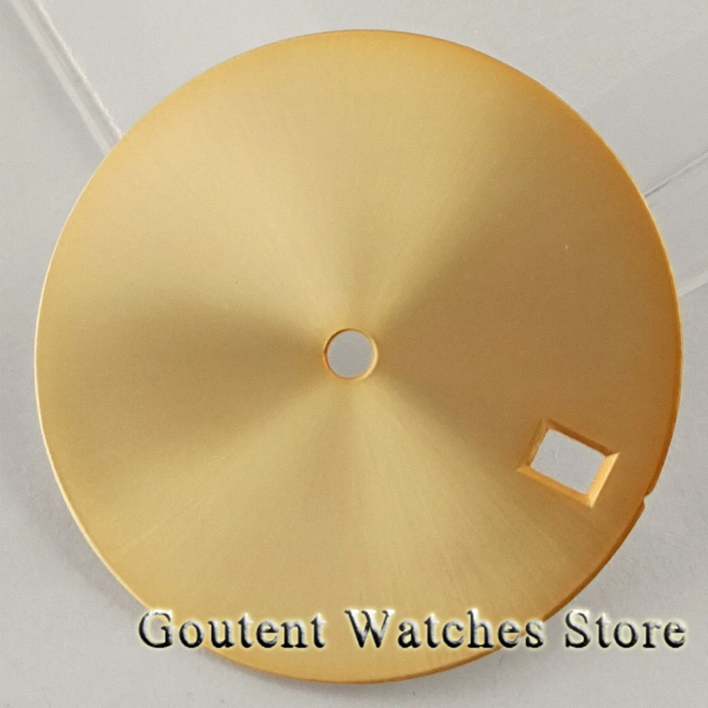 Goutent 28.5mm Black/Green/Gold Sterile Watch Dial Fit NH35 NH36 4R Movement Watch Parts