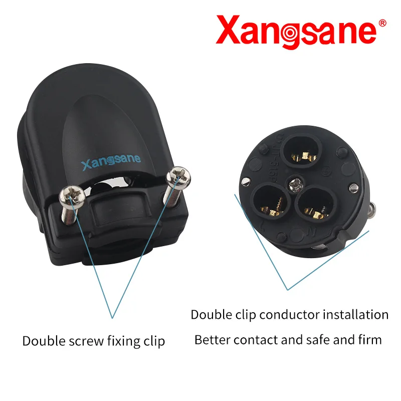 Xangsane F1-12 A set of copper gold-plated L-shaped hifi power plug EU/US/AU power cable power amplifier plug