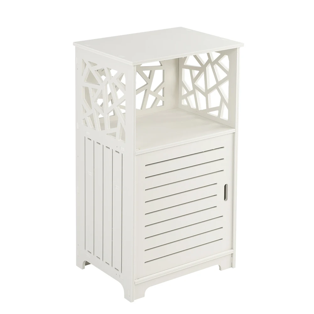 Single Door With Compartment 70cm high Bedside Table Nightstand Bathroom cabinet Waterproof PVC (41 x 30 x 70)cm