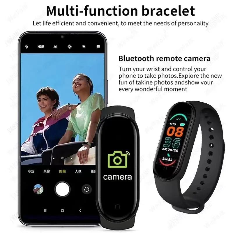 New M6 Band Smart Watch Men Women Smartwatch Heart Rate Sports Fitness Tracking Bracelet For Apple Xiaomi Mi Smartband Watches