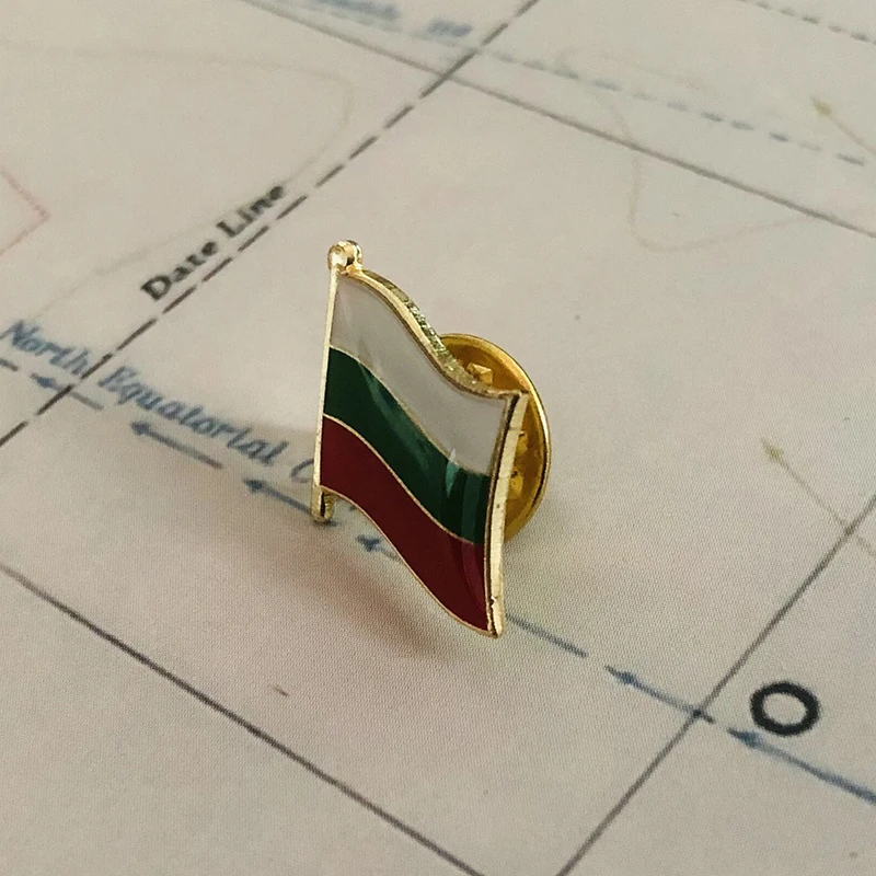 Bandiera nazionale della Bulgaria patch per ricamo distintivo scudo e spilla di forma quadrata un Set sulla decorazione dello zaino del braccialetto