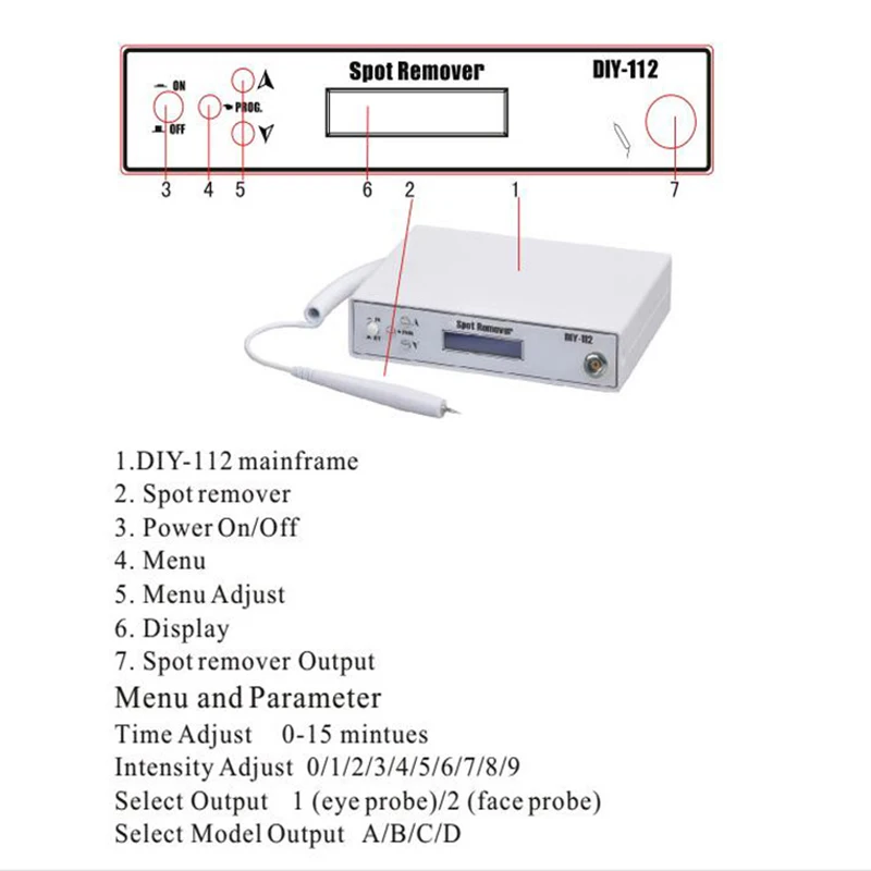 DIY-112 Alat Kecantikan Penghilang Kerutan Frekuensi Tinggi Desktop Alat Kecantikan Penghilang Bekas Luka Portabel Impor dan Ekspor