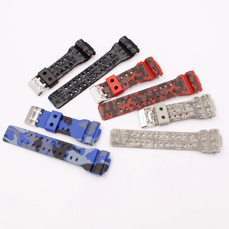 Watch accessories 16mm men\'s rubber strap For Casio resin g-shock GA GLS GD 110 100 120  pin buckle ladies sports strap