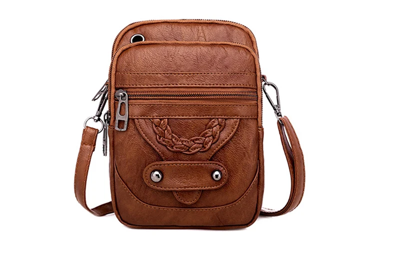 Vintage Pu Leder Umhängetaschen für Frauen kleine Cross body Telefon Geldbörse Handtasche Tasche weibliche Brieftaschen Tasche – Detail 18