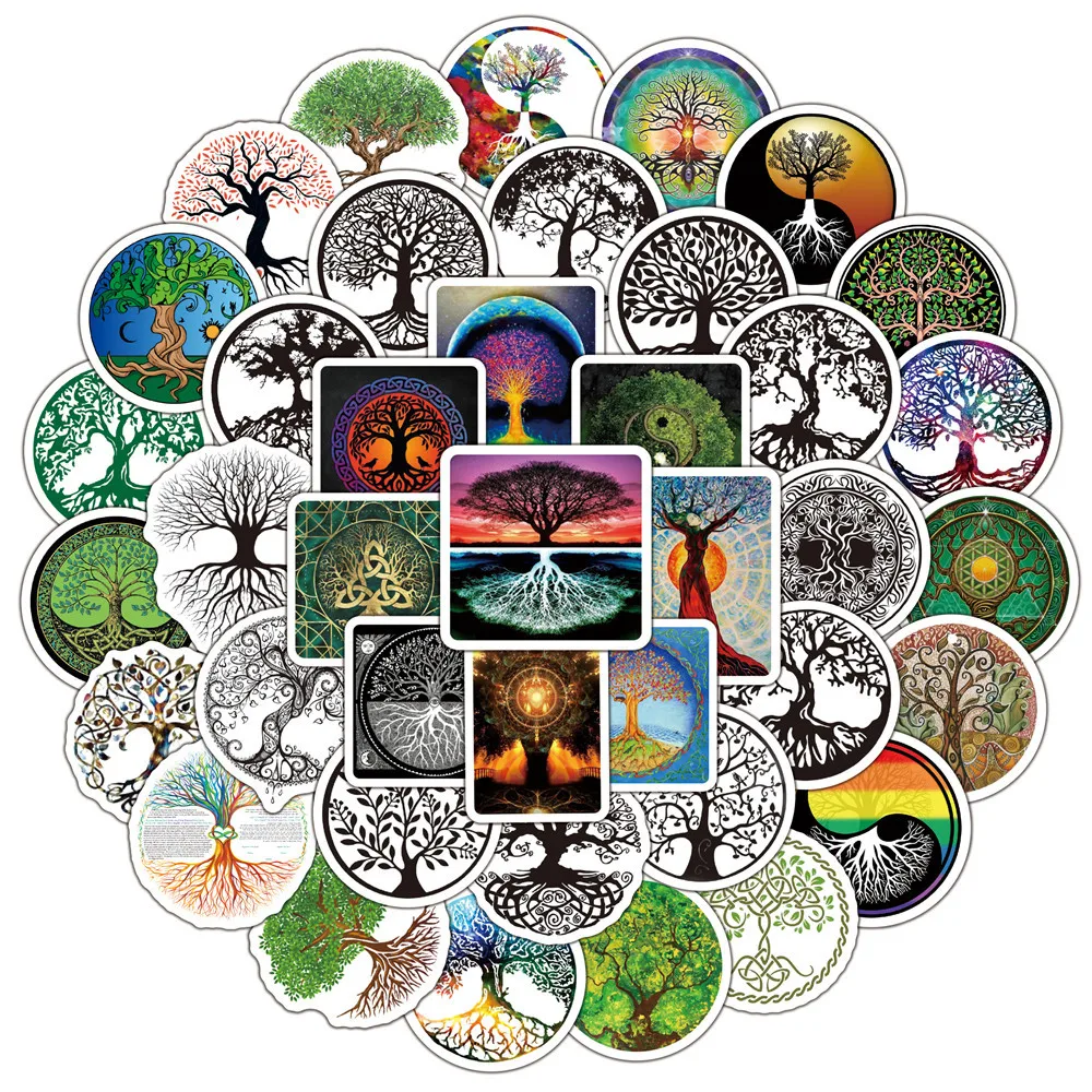 

10/30/50pcs Totem Tree Of Life Travel Suitcase Phone Cool Decals Fridge Laptop Home Luggage Stickers Diy Kids Girl Toys