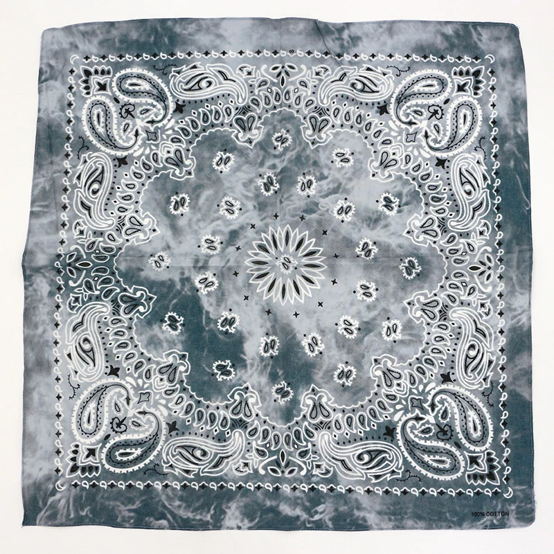 Cotton Vintage Tie-Dye Style Printed Paisley Bandanas Hiphop Men HeadScarves Women Headband Riding Masks Headwear