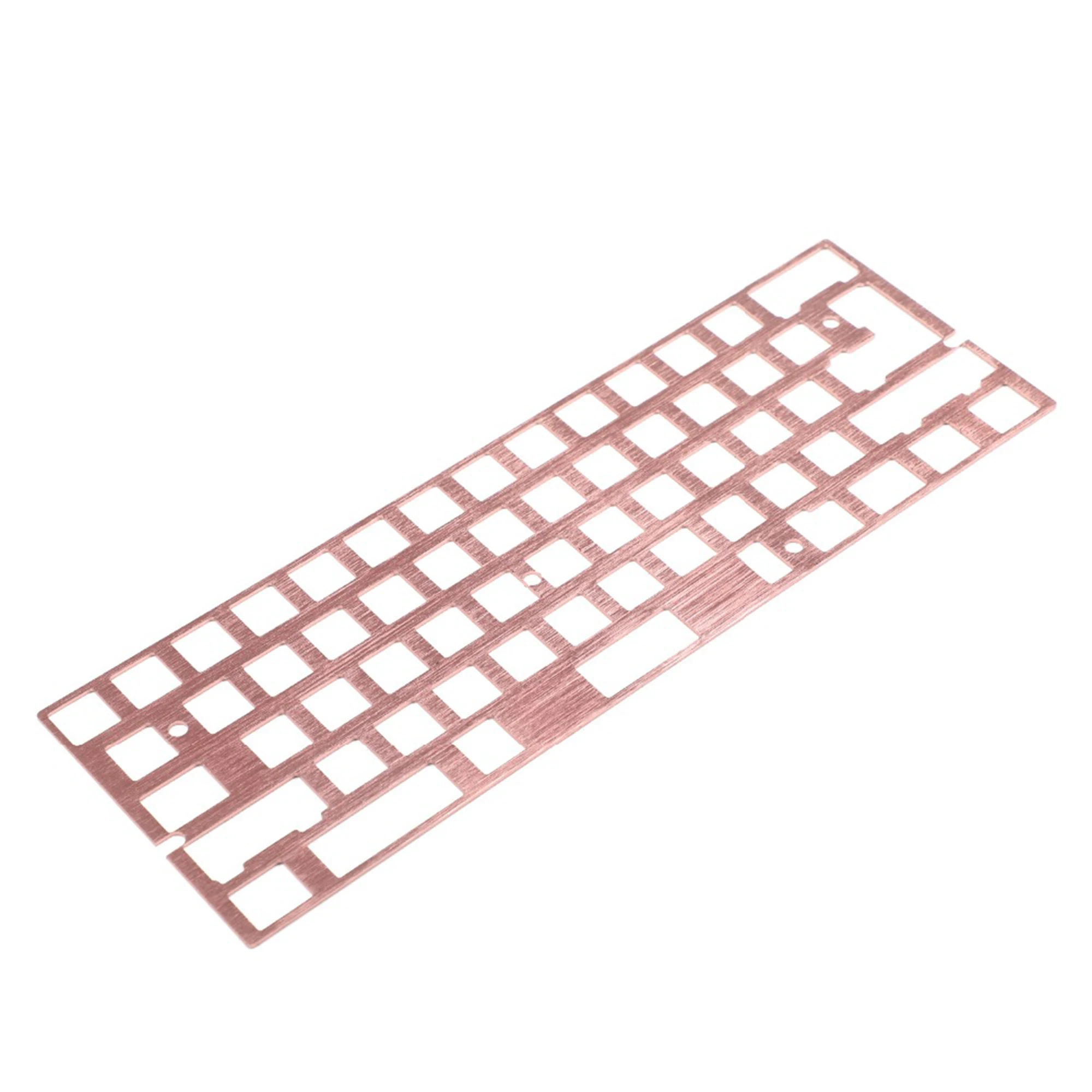 60% ANSI ISO 61 Layout Universal Plate CNC Aluminum Plate Brush Finish Anodized For GH60 60% Mechanical Keyboard