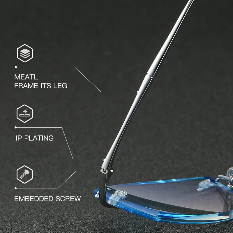 ZIROSAT-Pure Titanium Rimless Óculos Frame para Homens, Marca Designer, Miopia, Óculos de Prescrição Óptica Clara, Moda, 3018