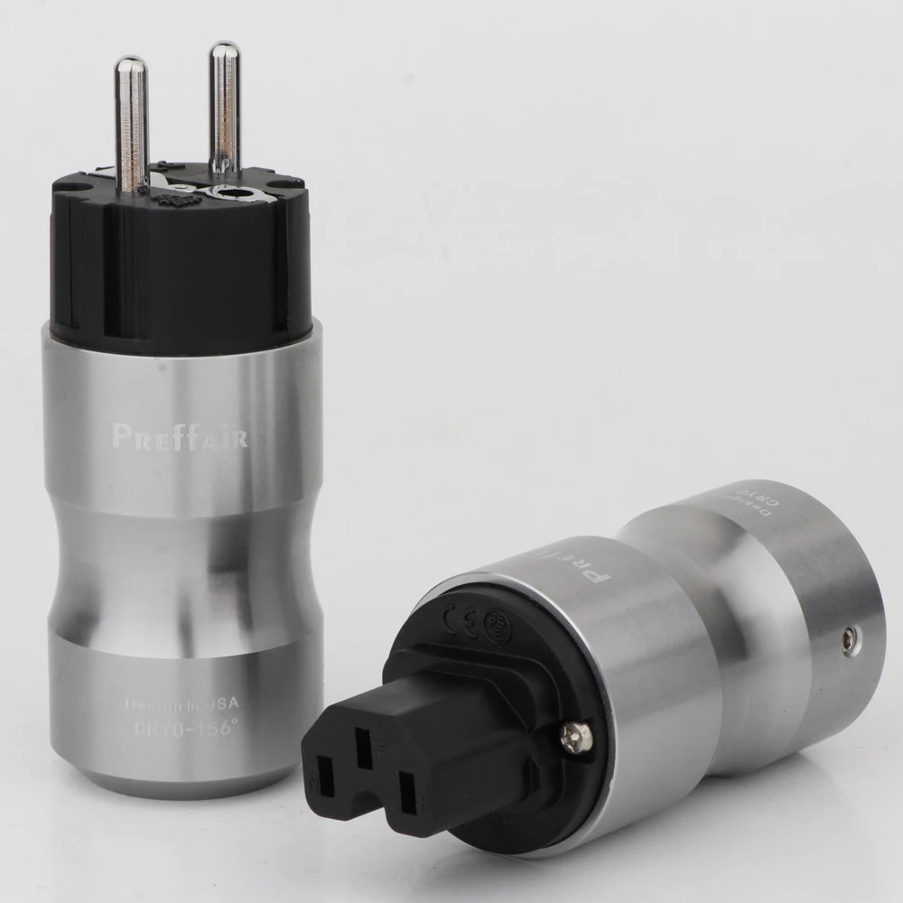 Preffair P089ปลั๊กไฟ EU ประสิทธิภาพสูงขั้วต่อ IEC สำหรับสายไฟ DIY เสียงขั้วต่อไฟฟ้า C7 C19