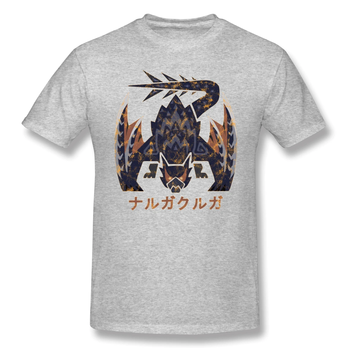 New summer T Shirt World Iceborne Nargacuga Kanji T-Shirt 100 Percent Cotton monster hunter ARPG PS4 GAME PLAYER