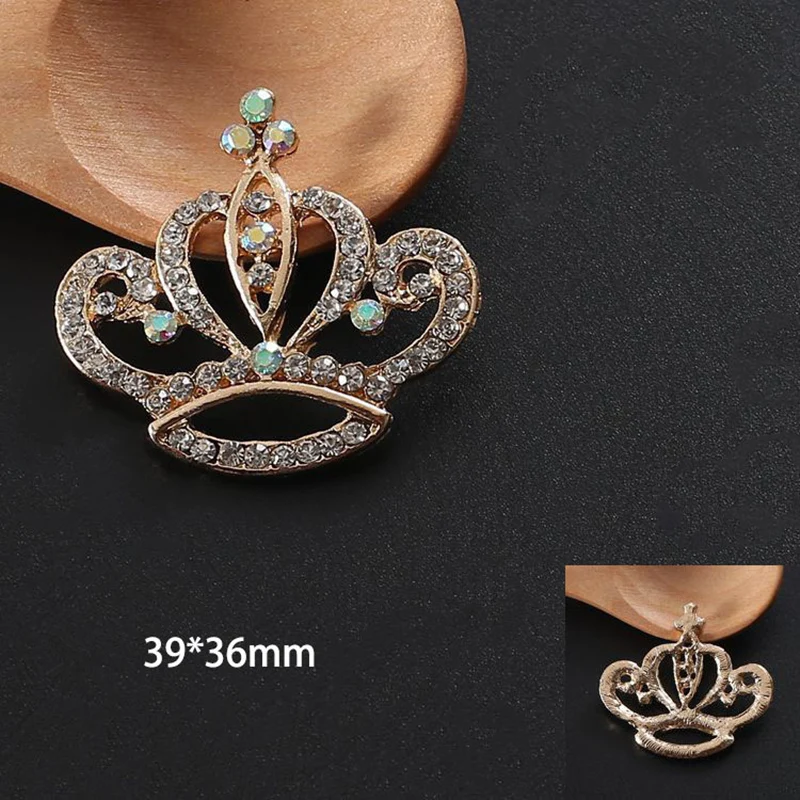 4Pcs Glitte Crown Rhinestone Super Bright Glass Strass DIY Children Hairpin Jewelry Accessories Garment Decoration Craft Zircon