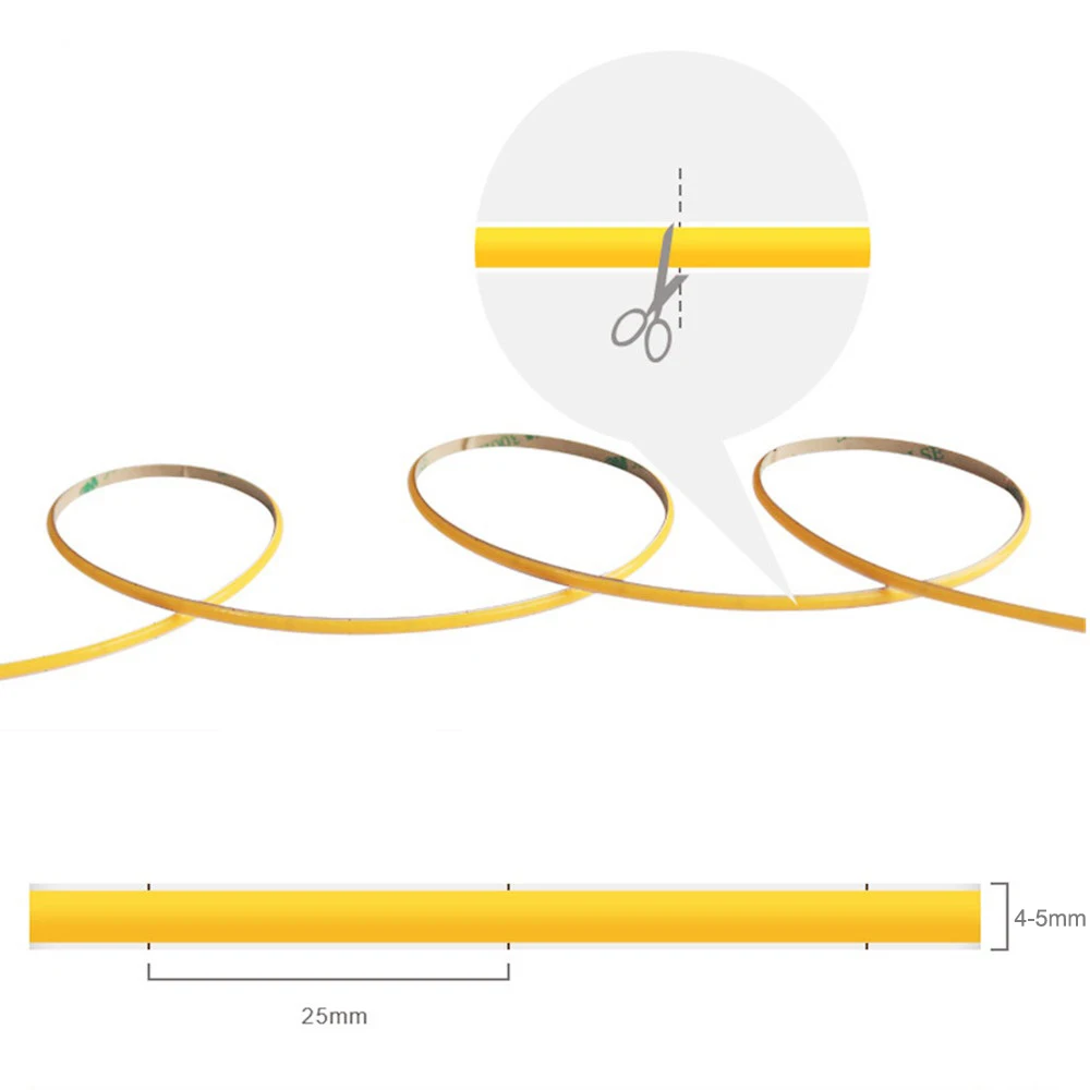 4-5mm Super Thin COB LED Strip Light DC12V 24V Flexible FOB LED Tape 480LEDs Rope Dimmable Linear Ribbon Room Decoration 5M