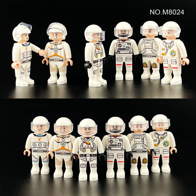 Play House Doll Building Blocks Police Astronaut  Character Accessory DIY Bricks Toys Compatible Assemble Bricks Figures Set Gif