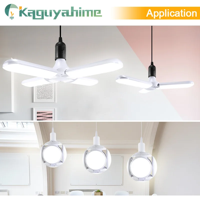 Imagem -05 - Lâmpada de Futebol Led Kaguyahime E27 40w 30w ac 85265v sem Cintilação Luz Dobrável para Casa