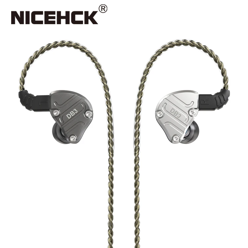 NiceHCK DB3 2DD+1BA Hybrid 3 Driver Units In Ear Earphone Monitor Running Sport Headset HIFI Earbud IEM DJ 2Pin X39 X49
