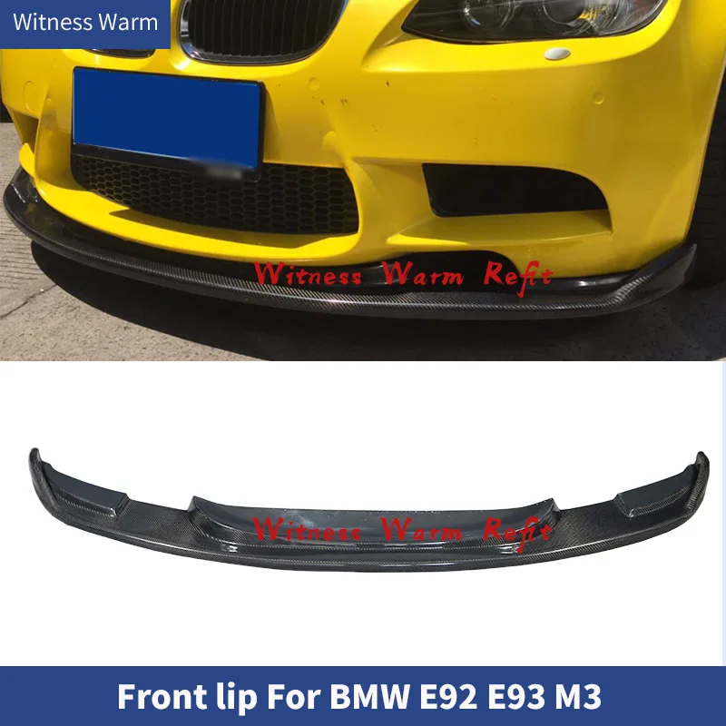 for E92 M3 Carbon Fiber Front Bumper Lip Diffuser Spoiler for Bmw E92 M3 Front Shovel Only 2006 - 2010