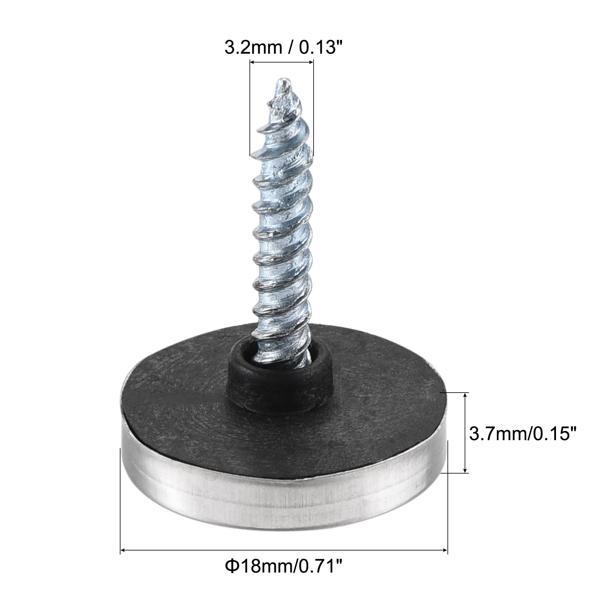 Uxcell 28pcs Mirror Screws, 18mm/0.71