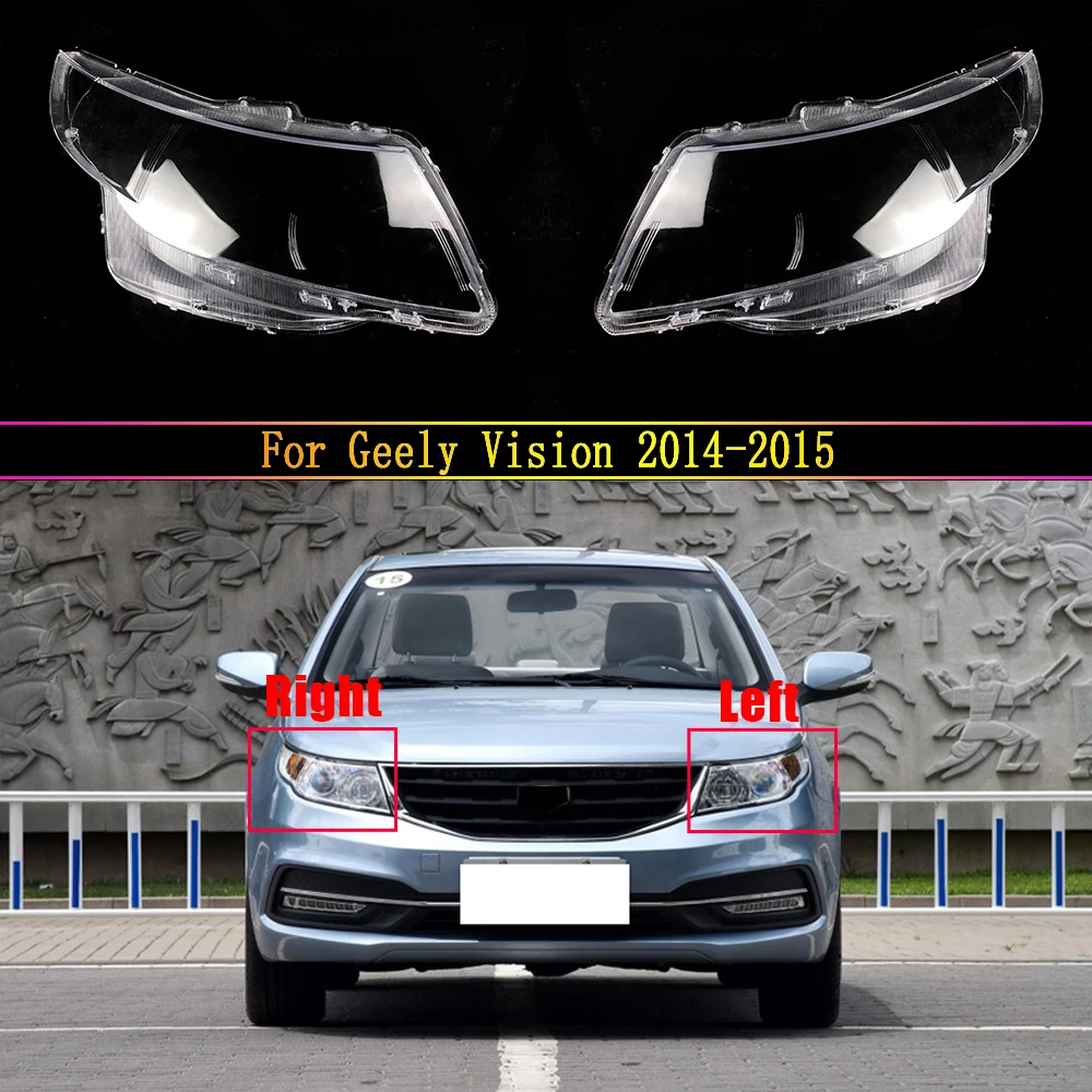 

Car Front Headlamp Glass Lamp Transparent Lampshade Shell Headlight Cover For Geely Vision 2014 2015 Auto Light Housing Case