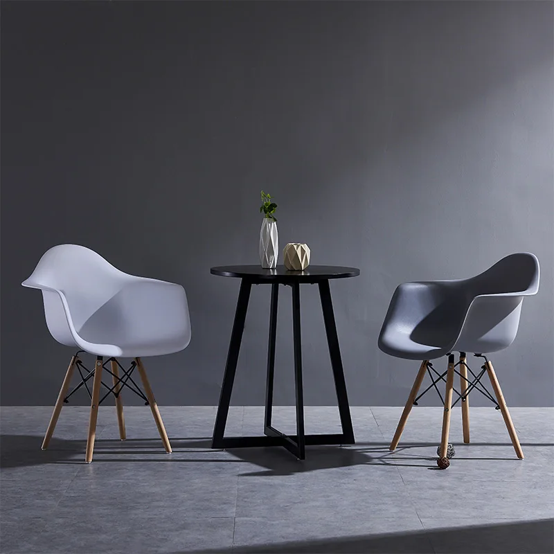 Modern Simple Dining Chair Chaise Dining Room Furniture Armchair Europe Plastic Wood Folding Chairs Household Coffee Sofas Home