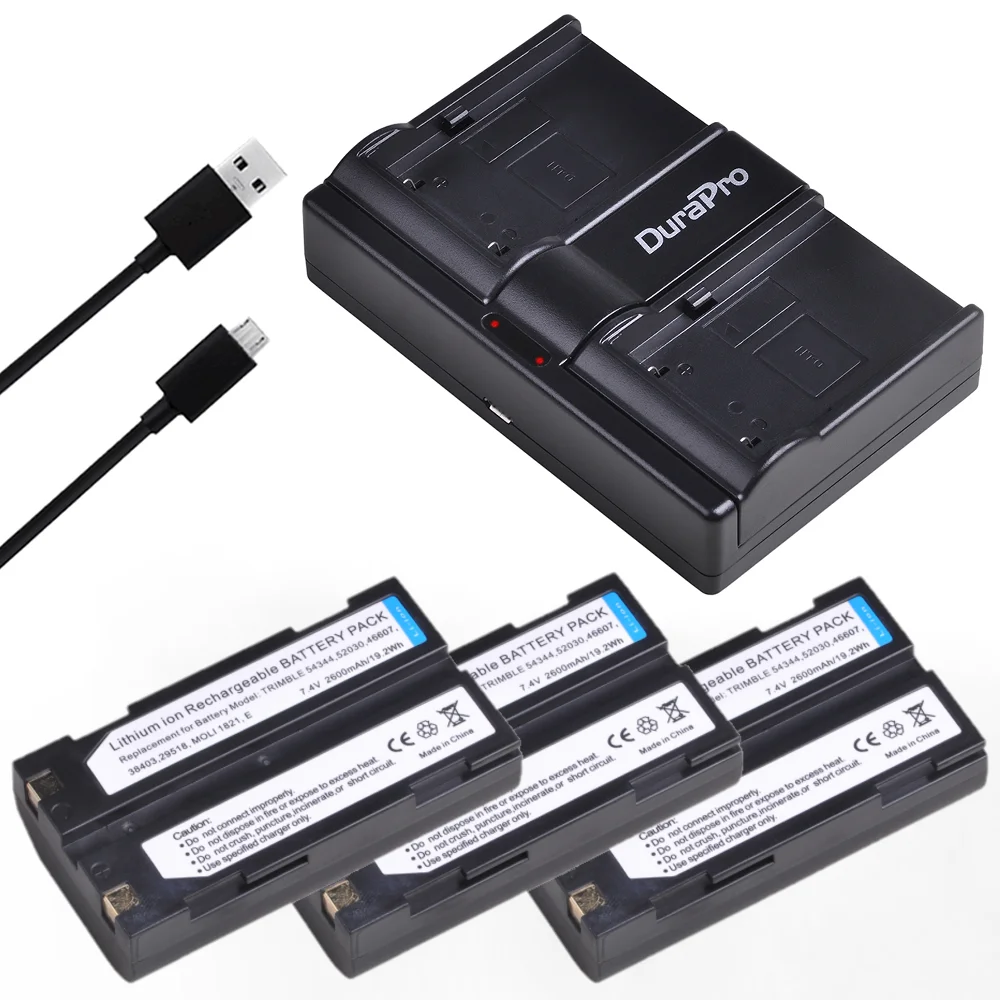 2600mAh D-Li1 Battery for Trimble 54344, 52030, 29518, 38403, R8, 46607, 5700, 5800, R6, R7, MOLI 1821, 1821E, Pentax Ei-D-Li1