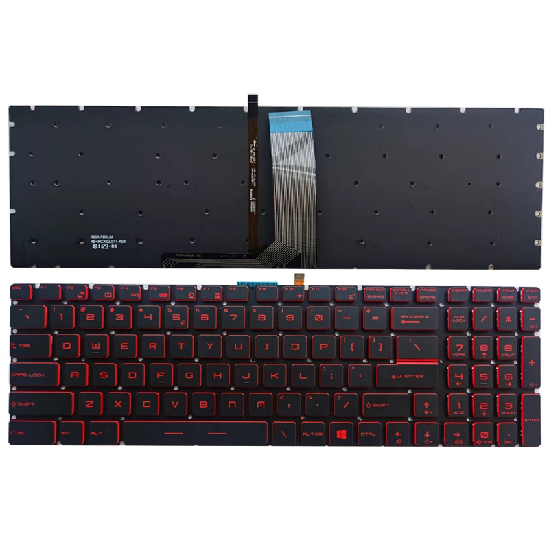 

NEW US laptop keyboard For MSI GV62 8RC 8RE GV62VR GV72 7RD GV72 7RE GV72VR US keyboard RED