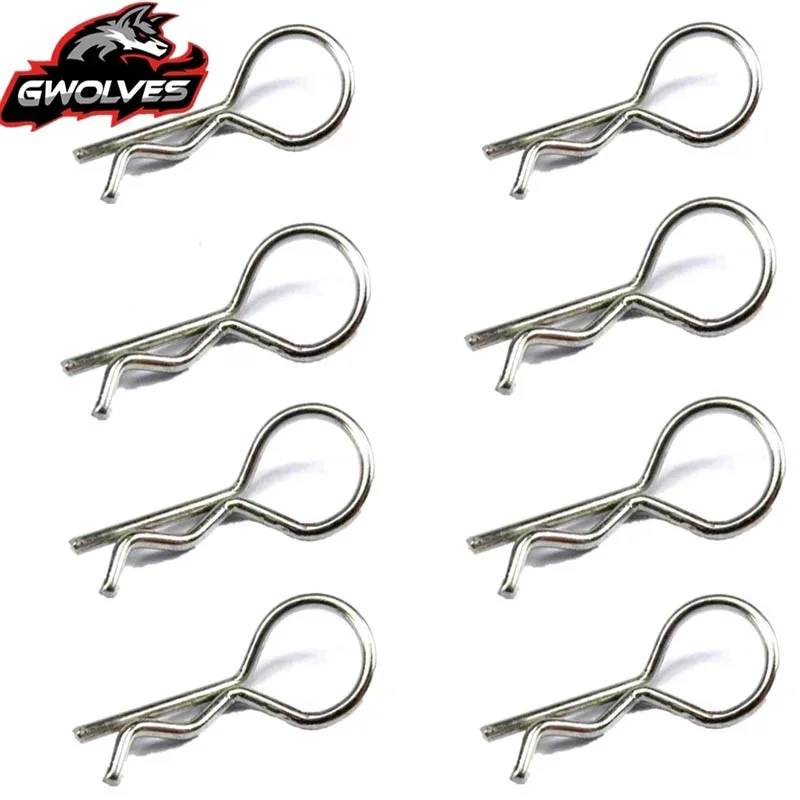 Dropshipping 8pcs Body Clips Pins Stainless Steel For 1/8 1/7 1/5 RC Car Shel body KM ROVAN HSP Truck Buggy Baja Monster truck