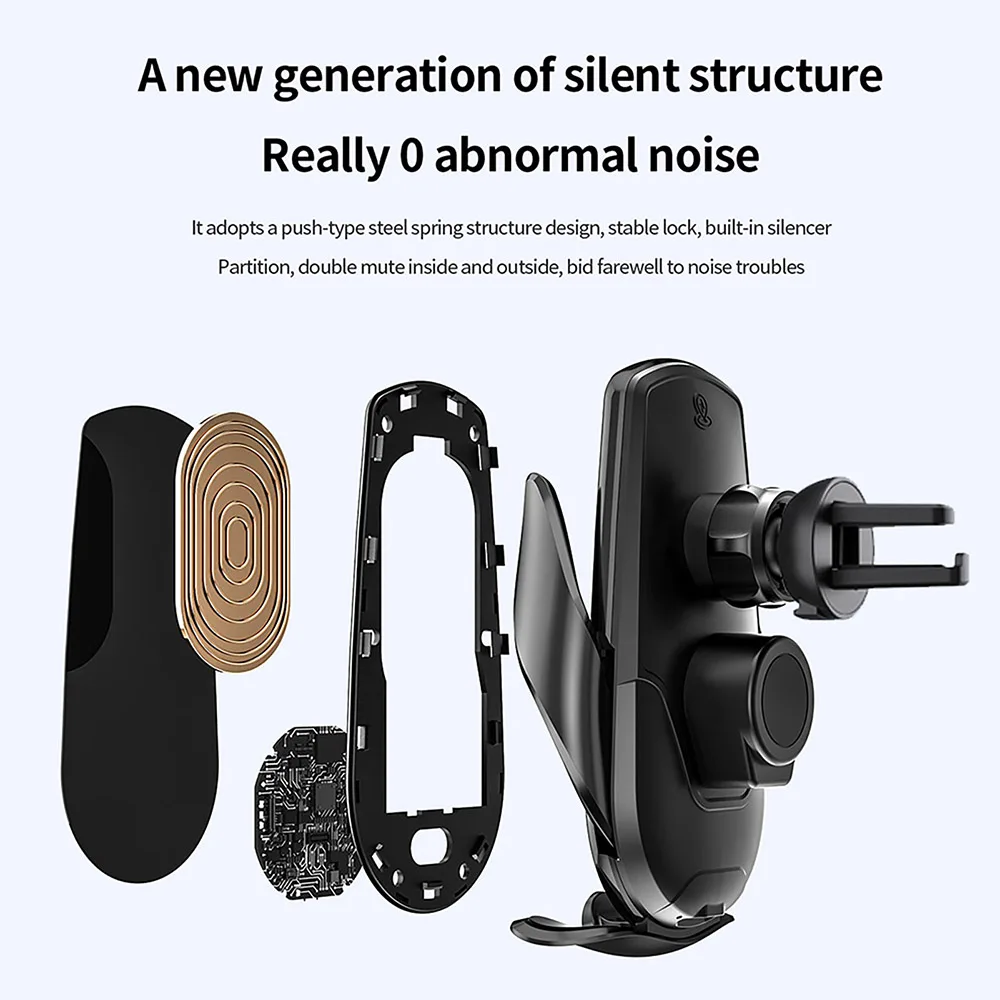 Car Phone Holder 15w Wireless Charger Auto Holder Stand Stents Infrared Electric Automatic Induction Mobile Phone Accessories