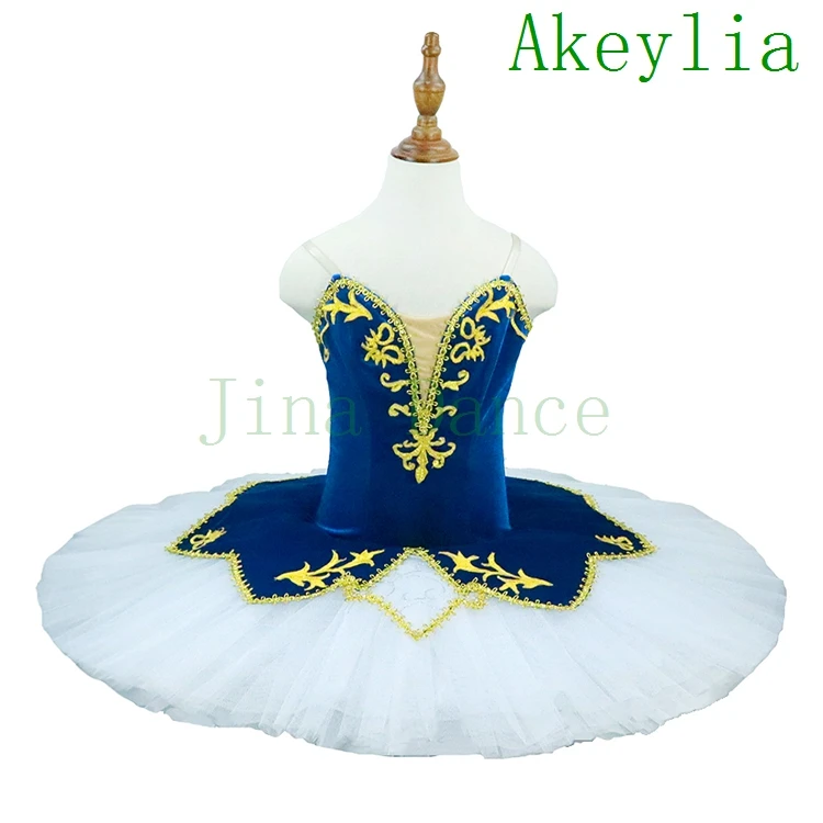 Vlevet Professional Ballet Tutu Pink Women Sleeping Beauty Ballet Tutu Costumes Kid White Gold Performance Tutus Blue For Girls