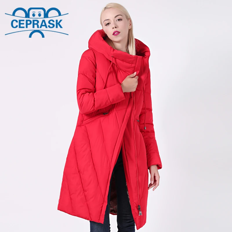 2023 New Winter Coat Women Outerwear Long Windproof Collar Women Parka Stylish Hooded Thick Women\'s Jacket CEPRASK